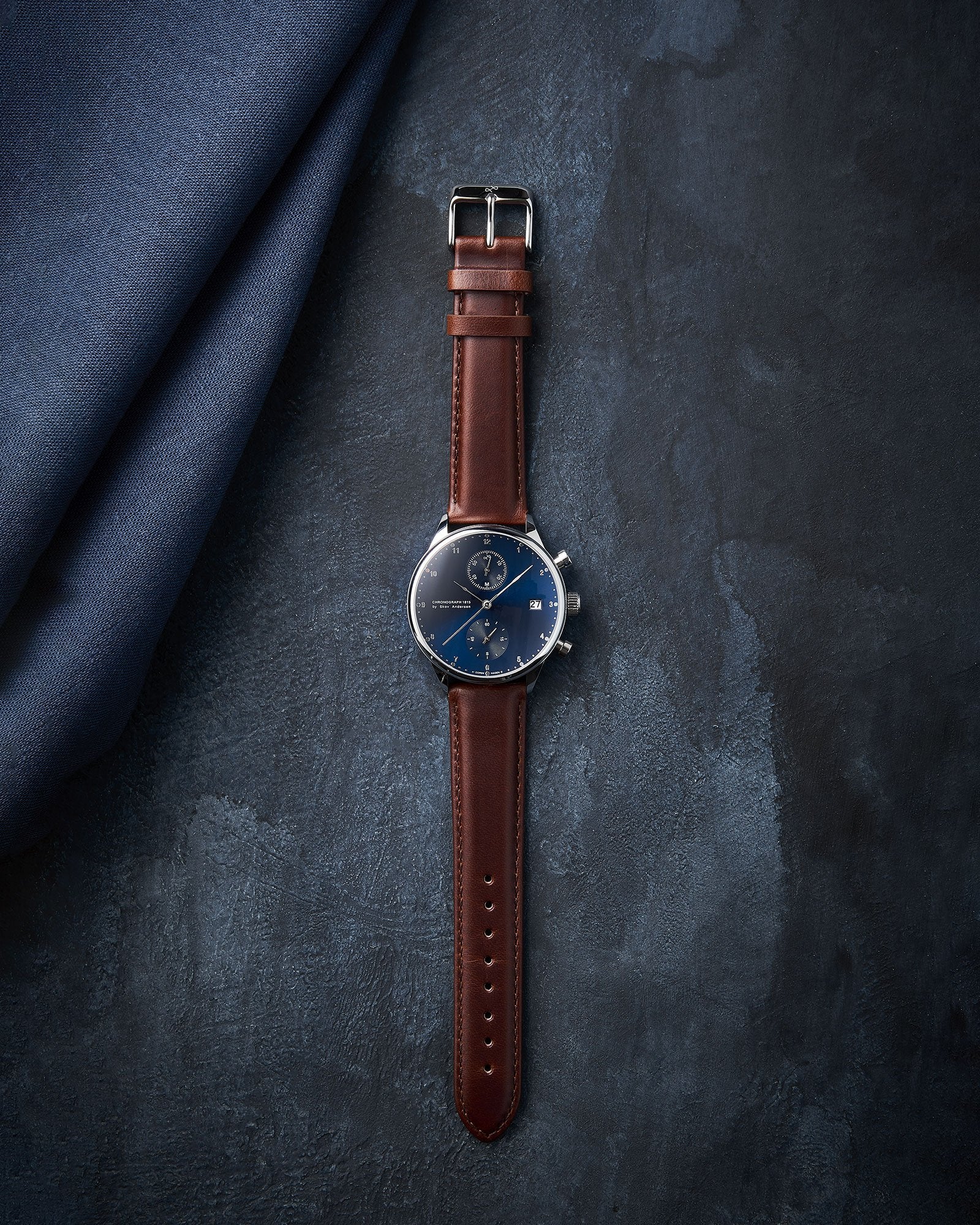 1815 Chronograph, Steel / Blue Sunray