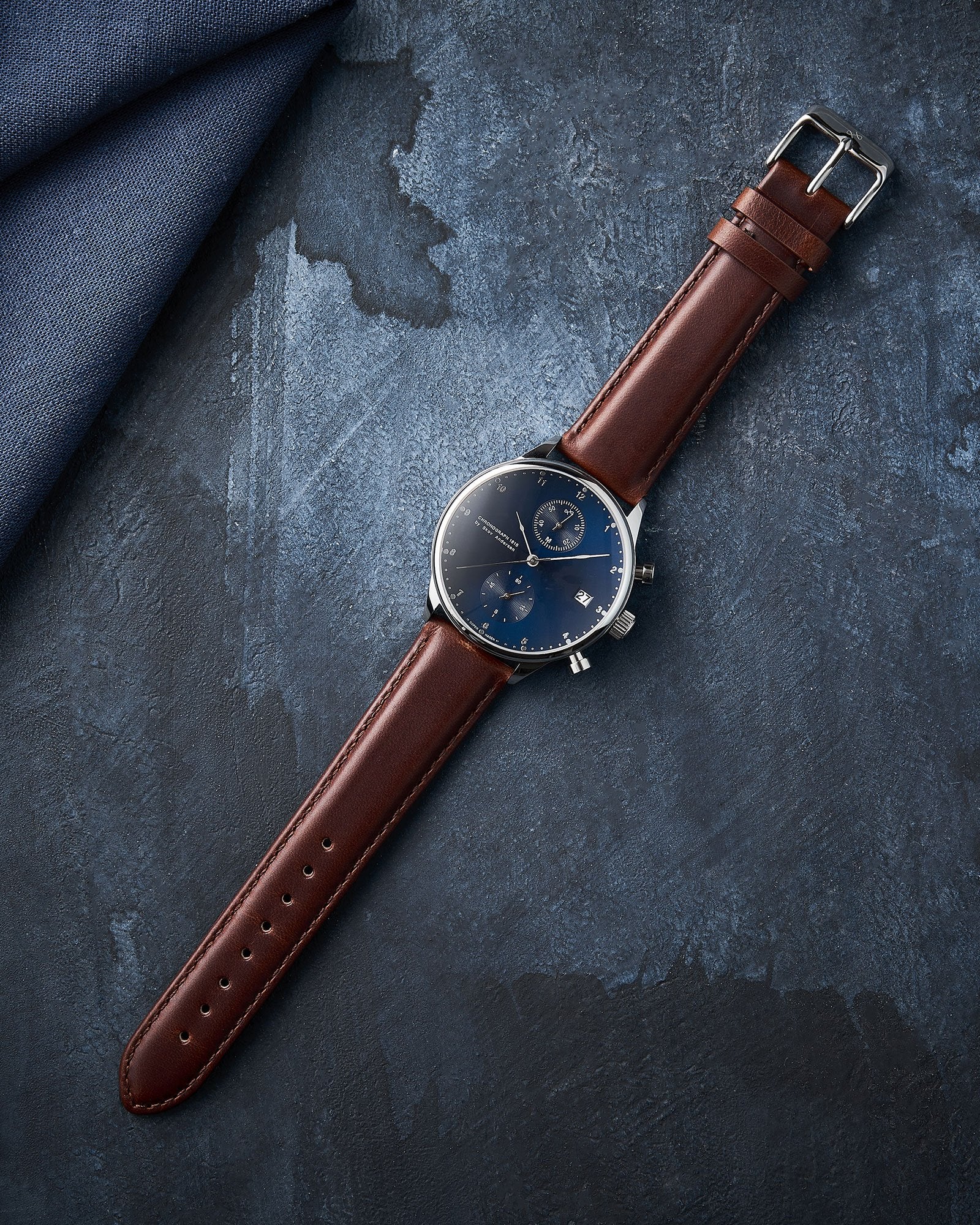 1815 Chronograph, Steel / Blue Sunray