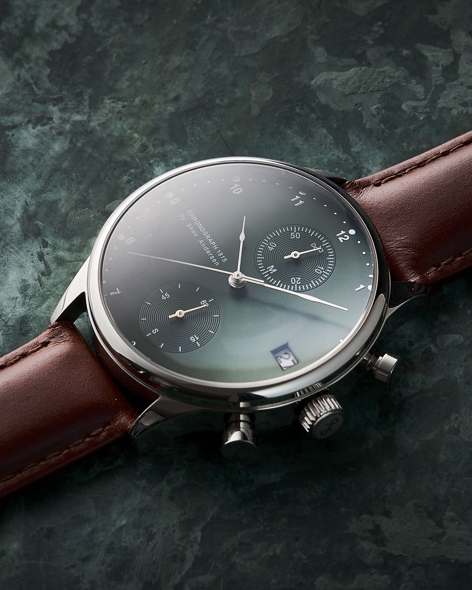 1815 Chronograph, Steel / Green Sunray