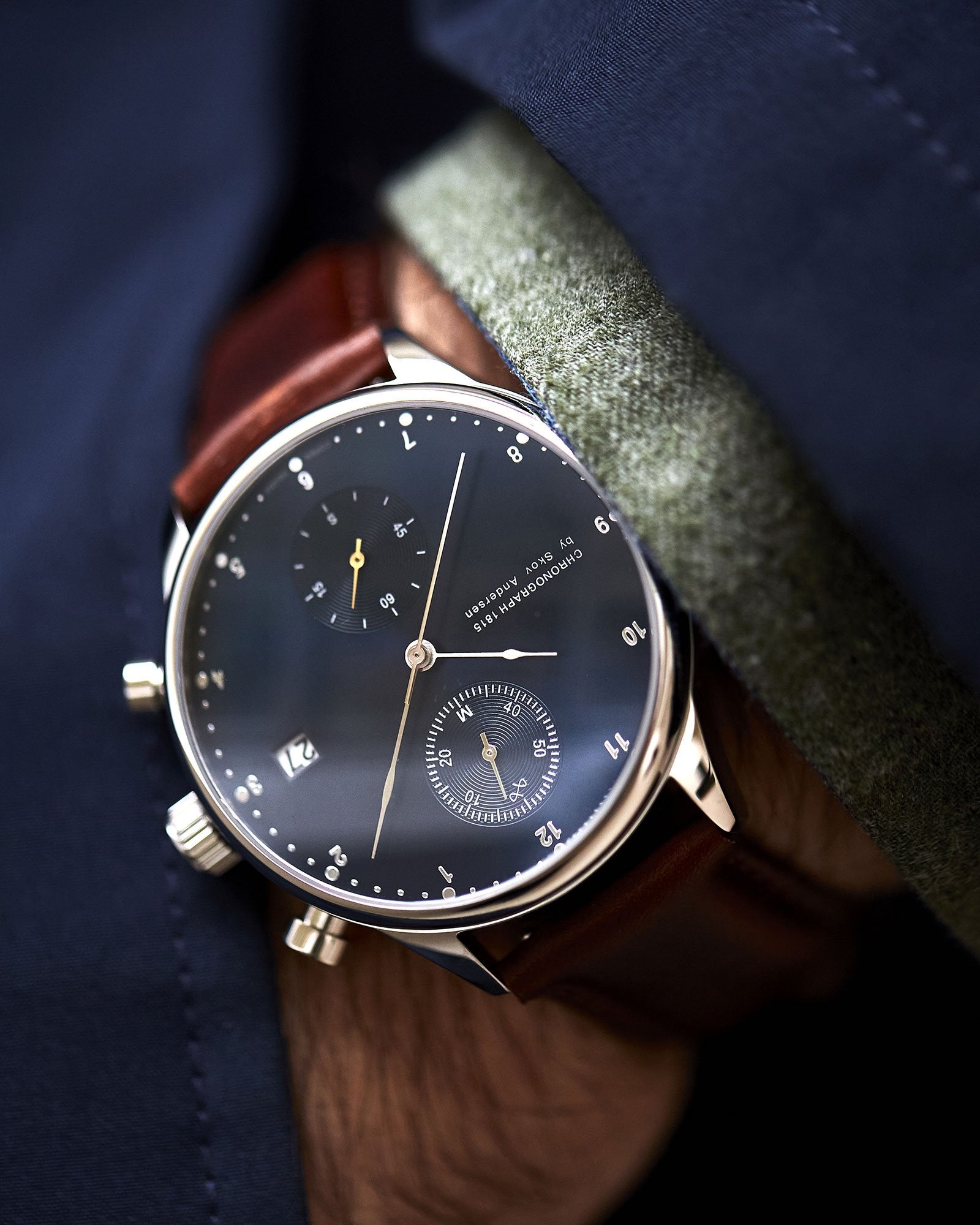 1815 Chronograph, Steel / Blue Sunray