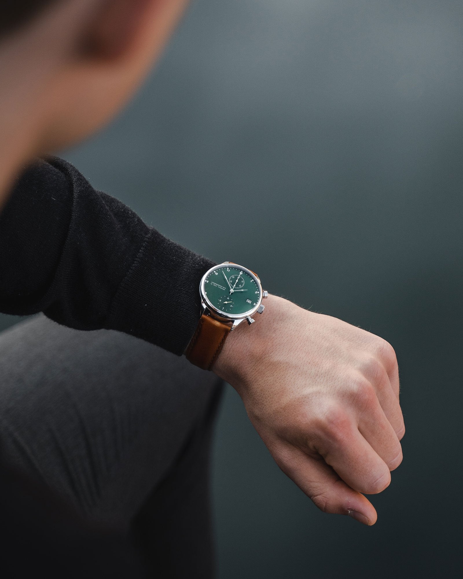 1815 Chronograph, Steel / Green Sunray