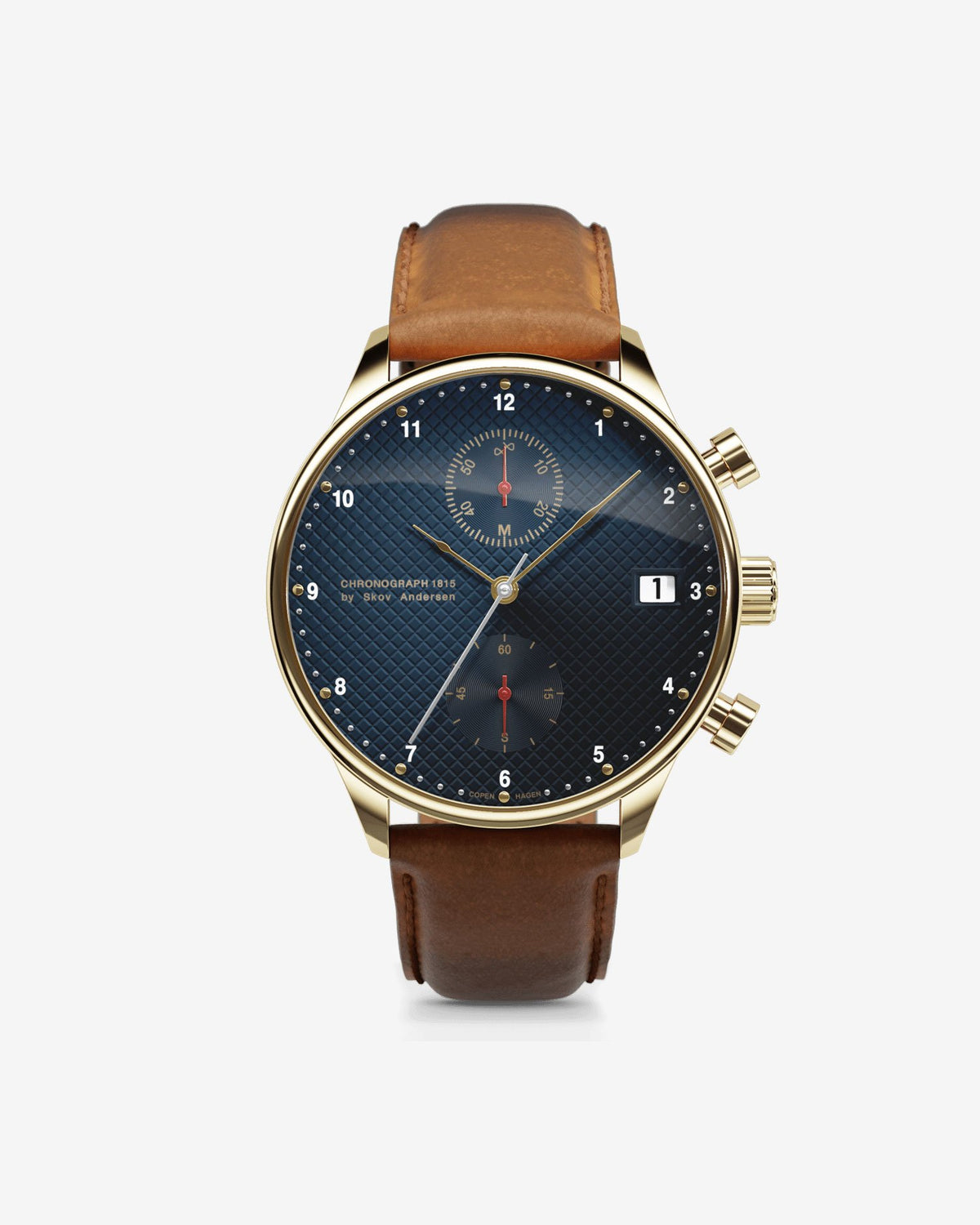 About Vintage - 1815 Chronograph, Gold / Blue Turtle Red (Limited edition)