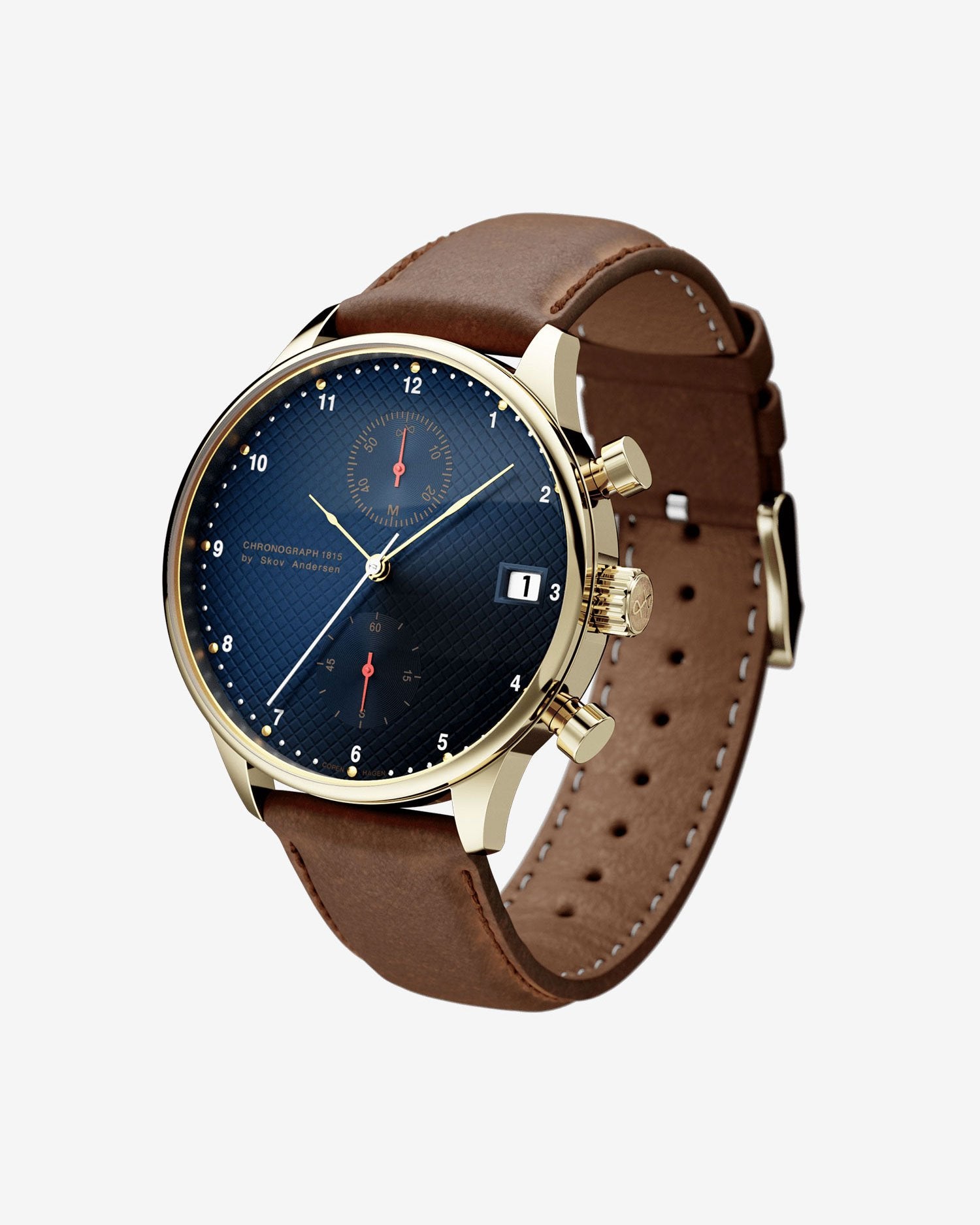 About Vintage - 1815 Chronograph, Gold / Blue Turtle Red (Limited edition)