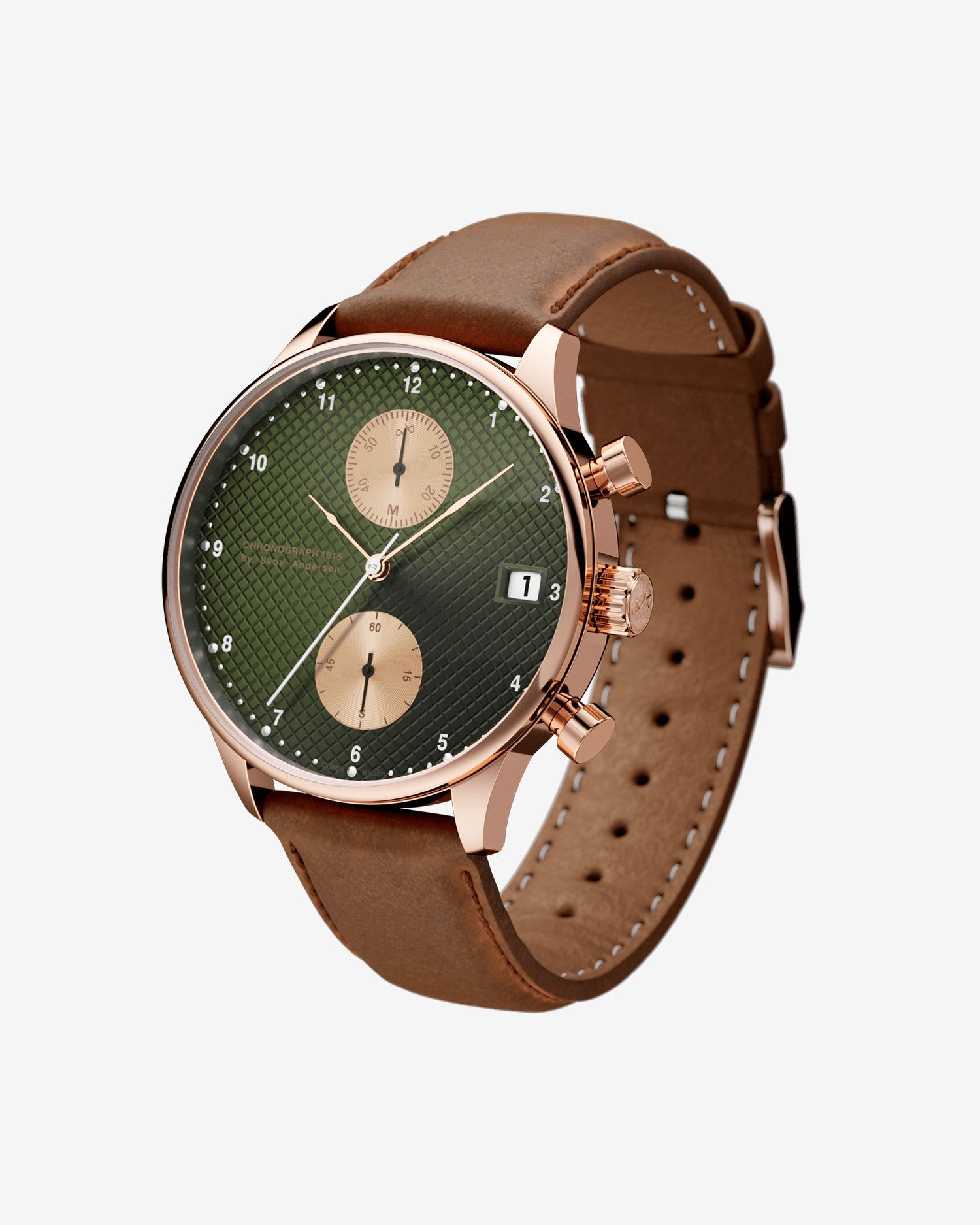 About Vintage - 1815 Chronograph, Rose Gold / Green Turtle Panda (Limited edition)