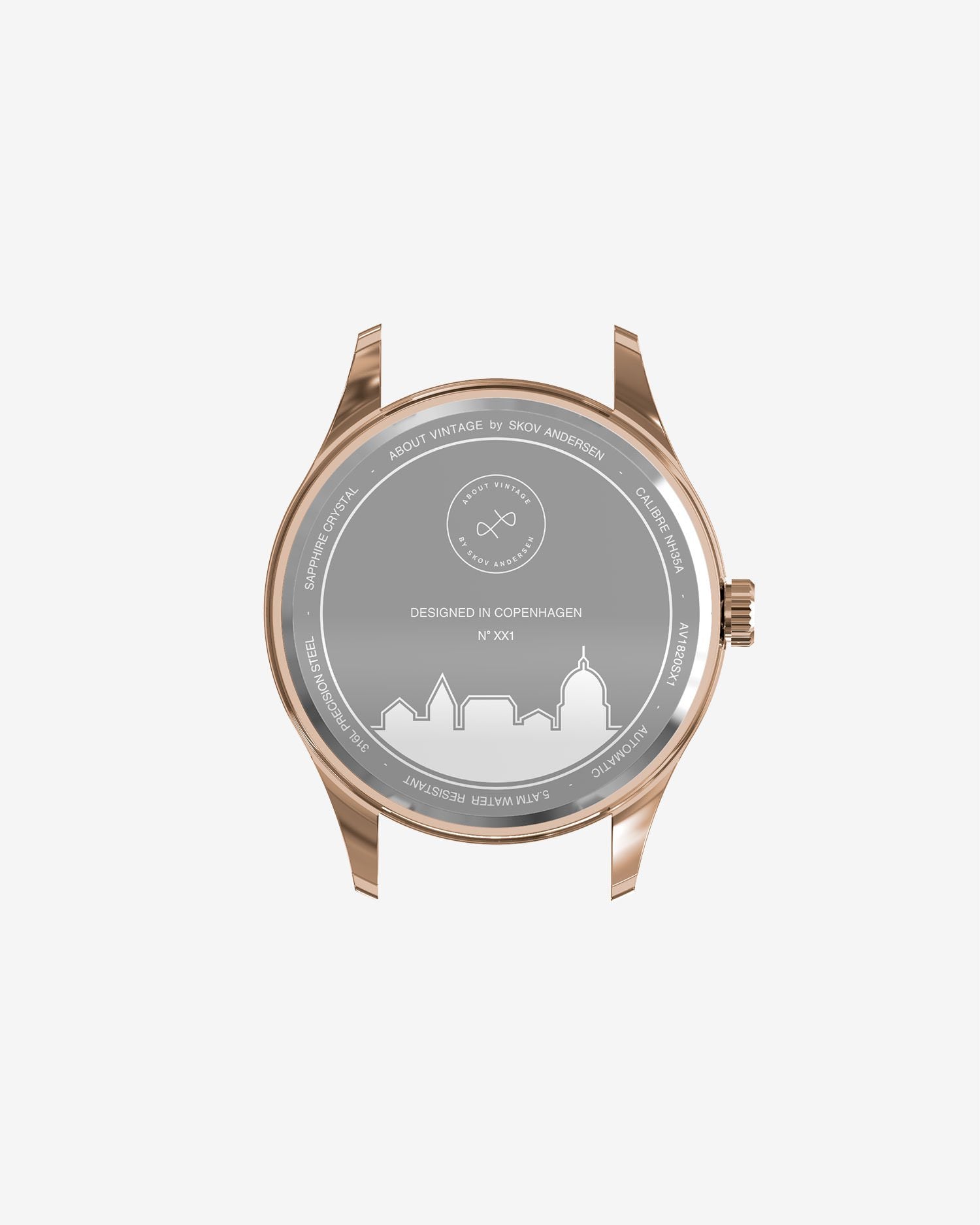 About Vintage - 1820 Automatic, Rose Gold / White