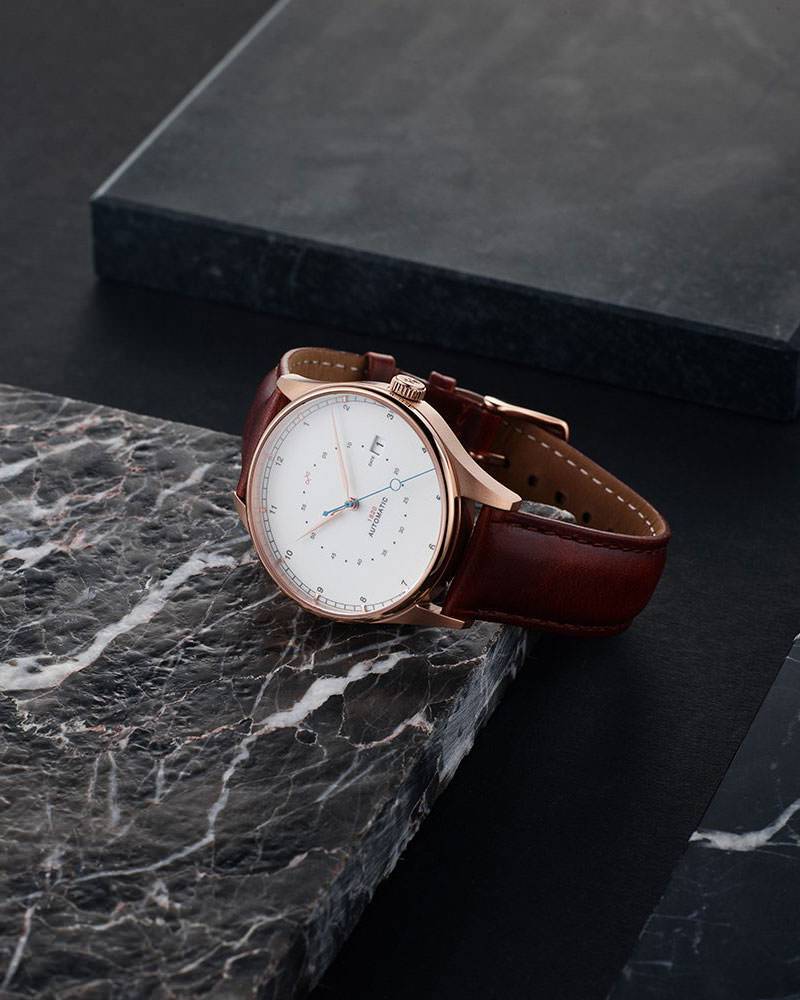 1820 Automatic, Rose Gold / White