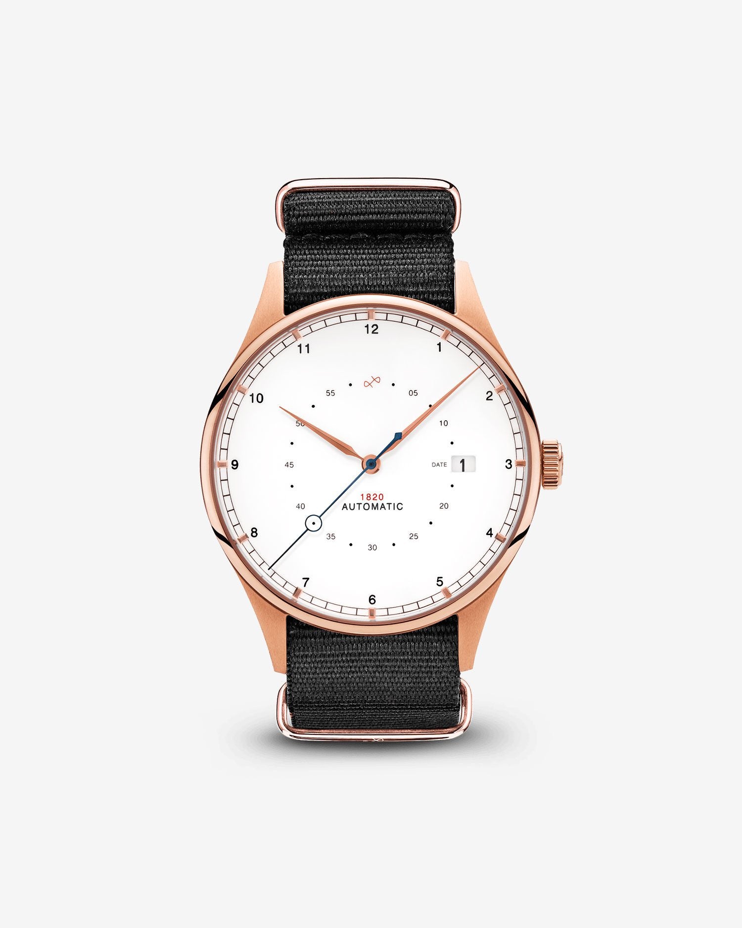 1820 Automatic, Rose Gold / White