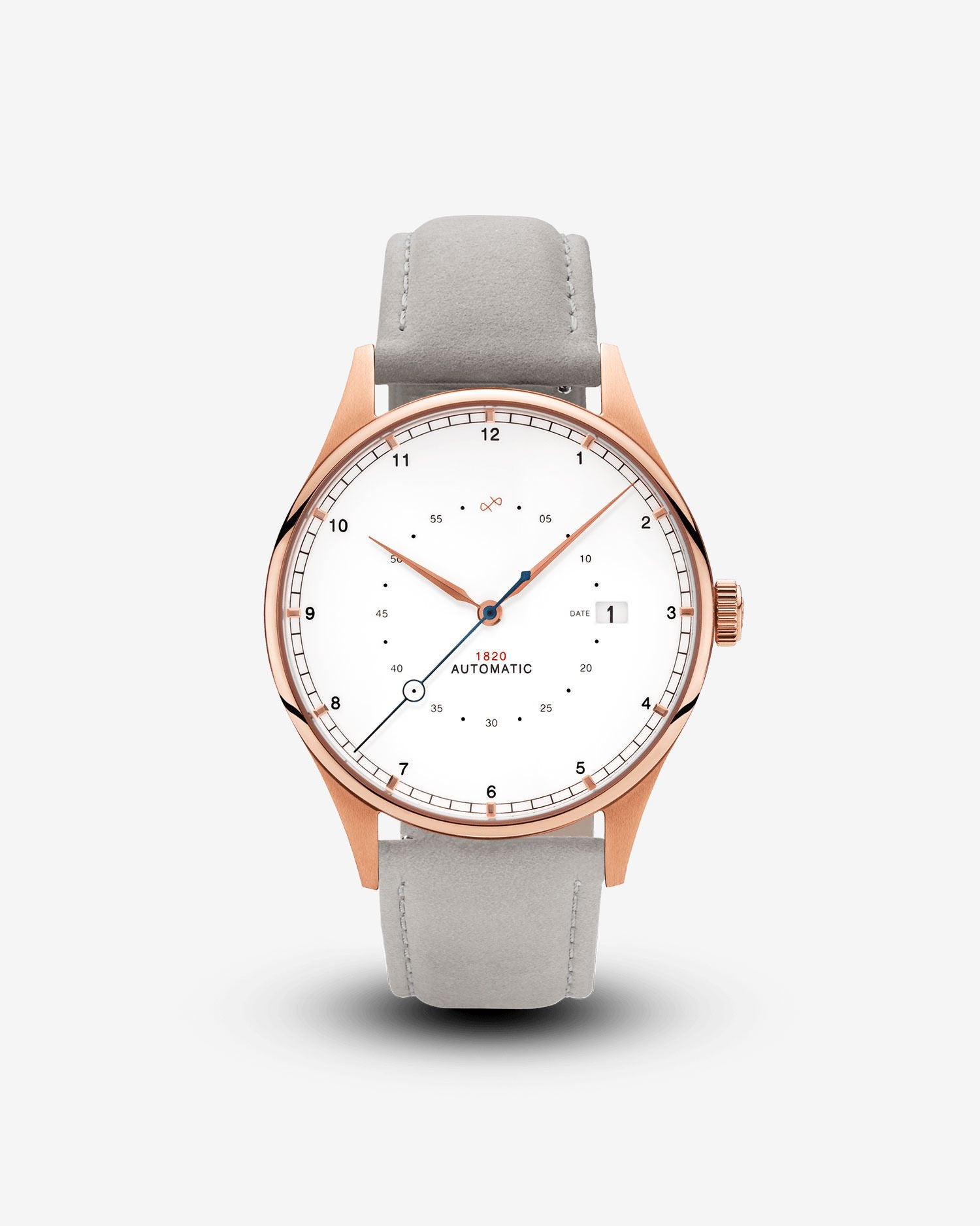 1820 Automatic, Rose Gold / White