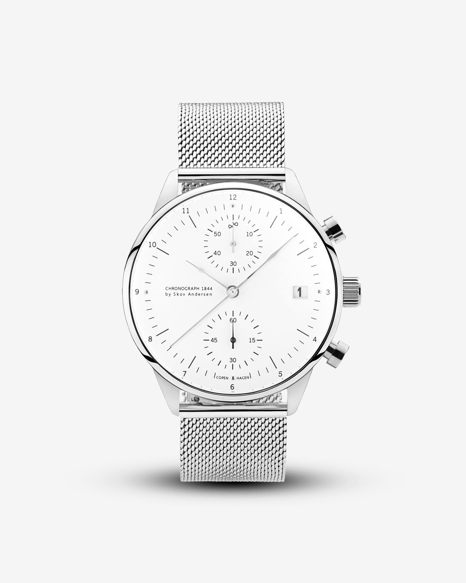 1844 Chronograph, Steel / White