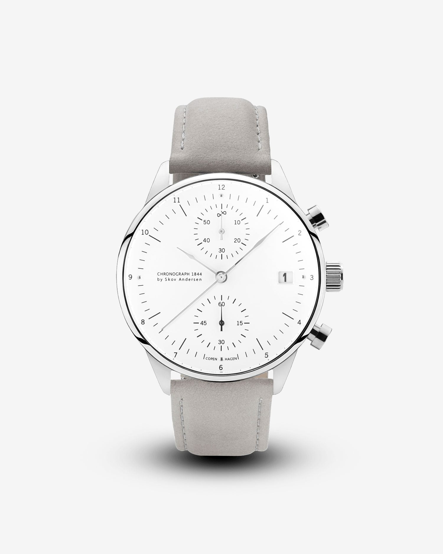 1844 Chronograph, Steel / White
