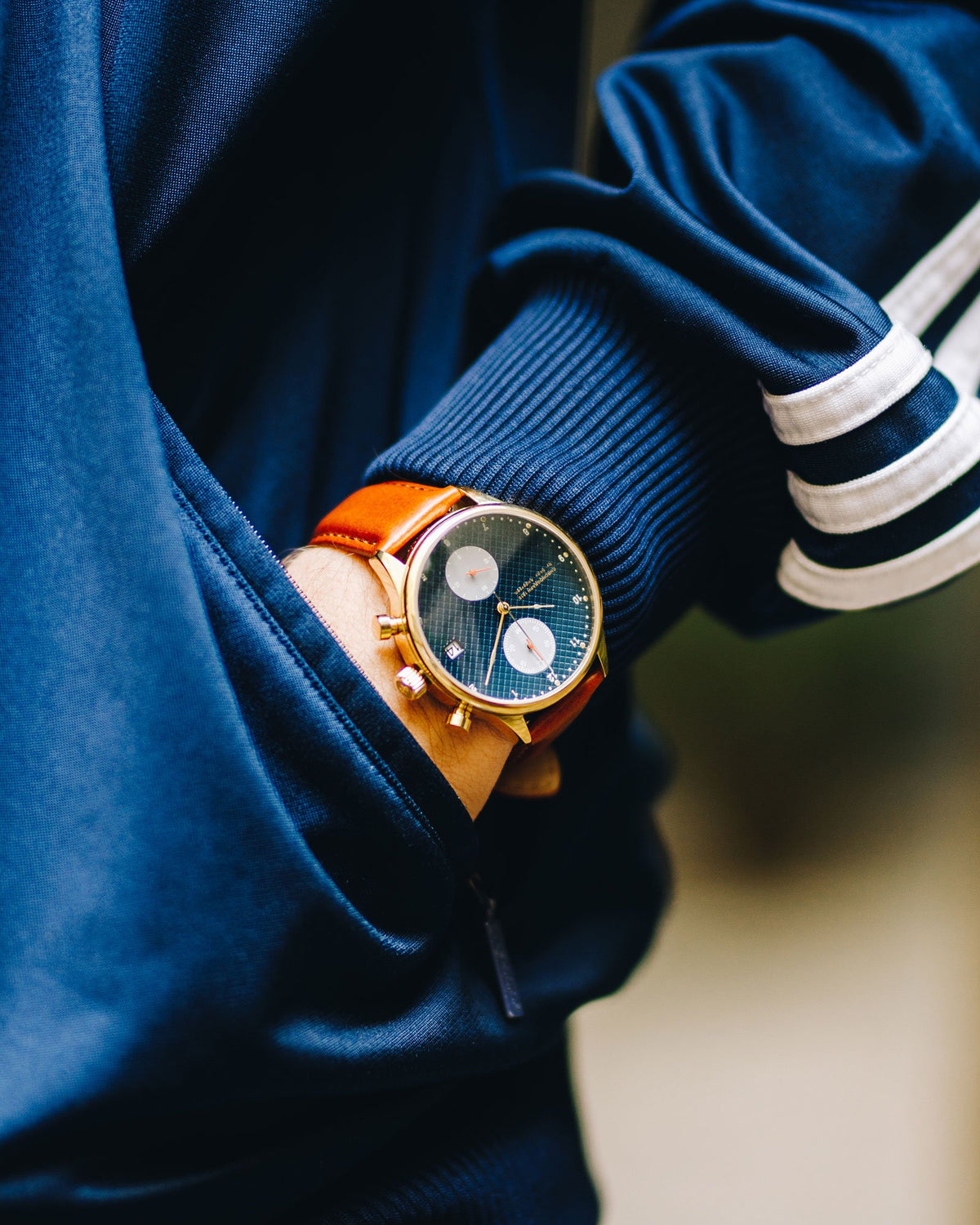 About Vintage - 1815 Chronograph, Gold / Blue Turtle Red (Limited edition)