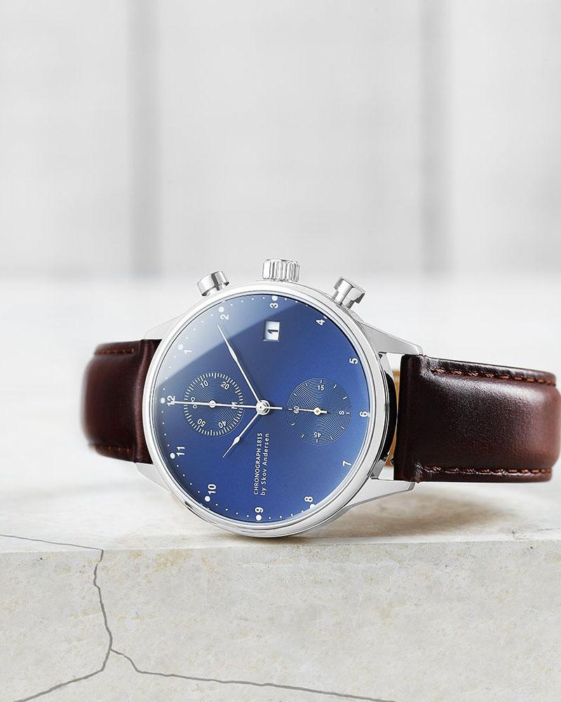 1815 Chronograph, Steel / Blue Sunray