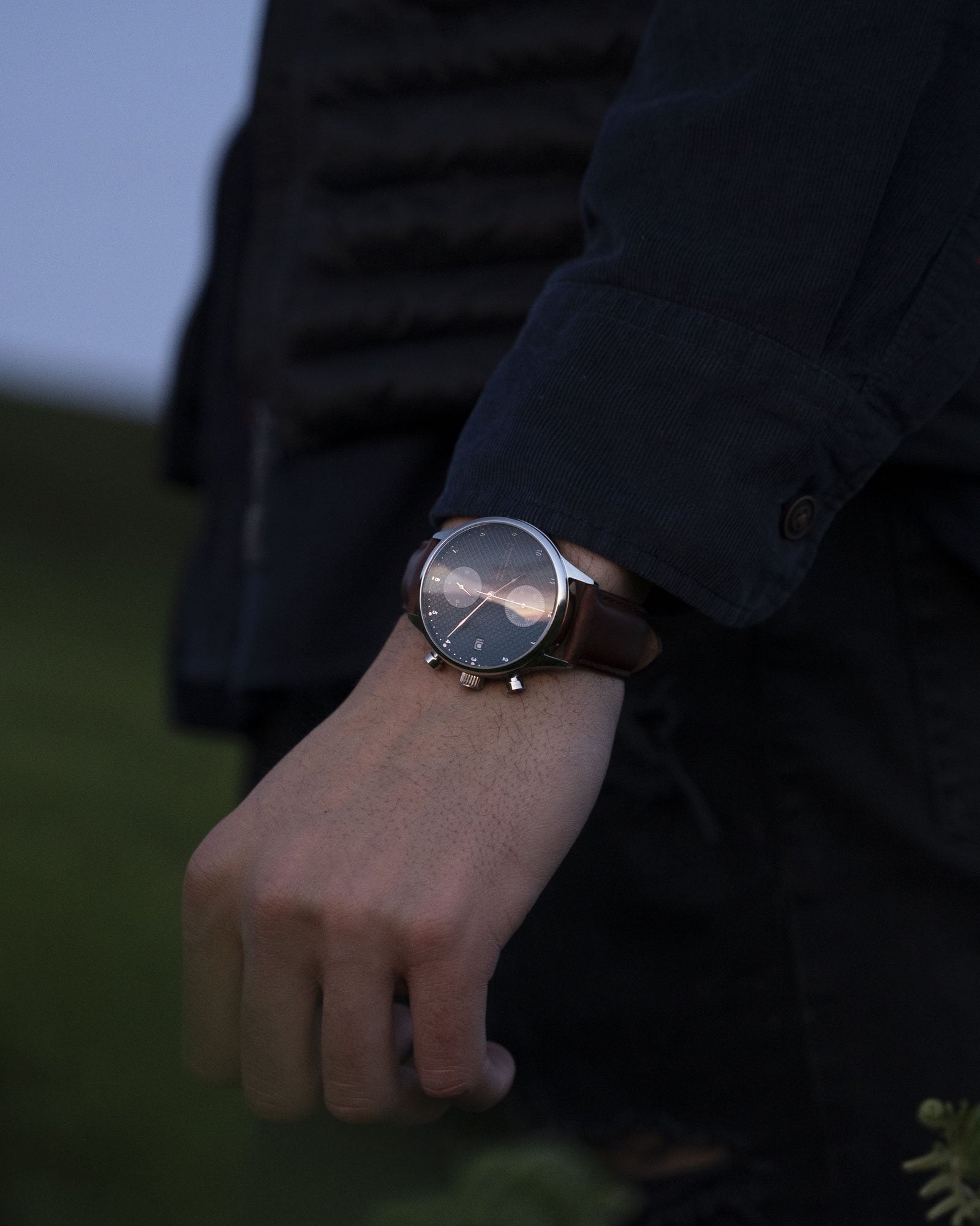 About Vintage - 1815 Chronograph, Steel / Blue Turtle Panda (Limited edition)