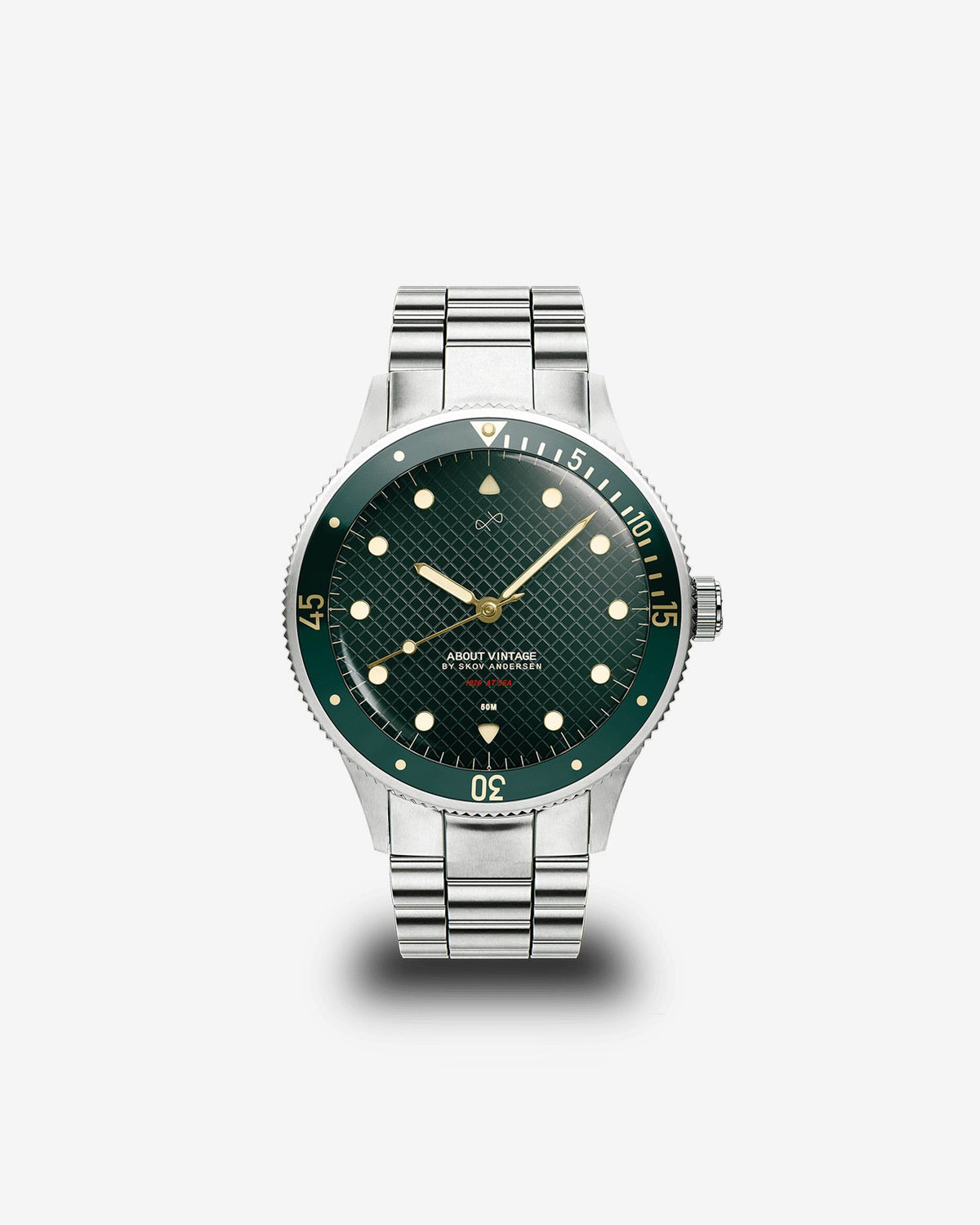 About Vintage - 1926 At'sea, Steel / Green Turtle Vintage – 36mm #Strap_3-Link