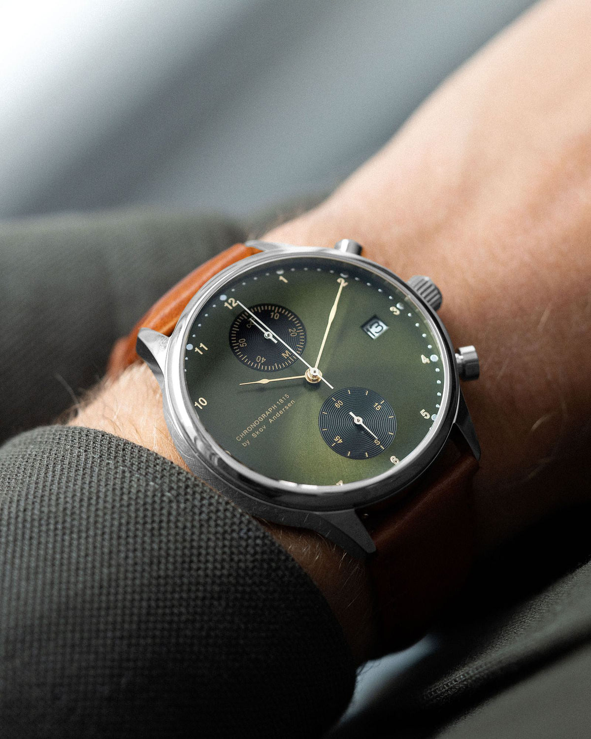 About Vintage - 1815 Chronograph, Steel / Army Sunray (Limited edition)