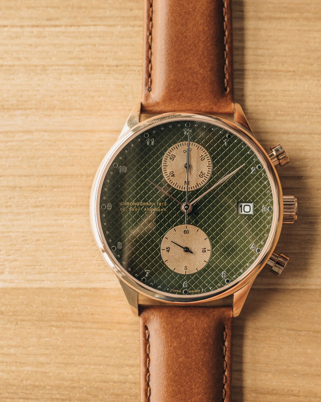 About Vintage - 1815 Chronograph, Rose Gold / Green Turtle Panda (Limited edition)