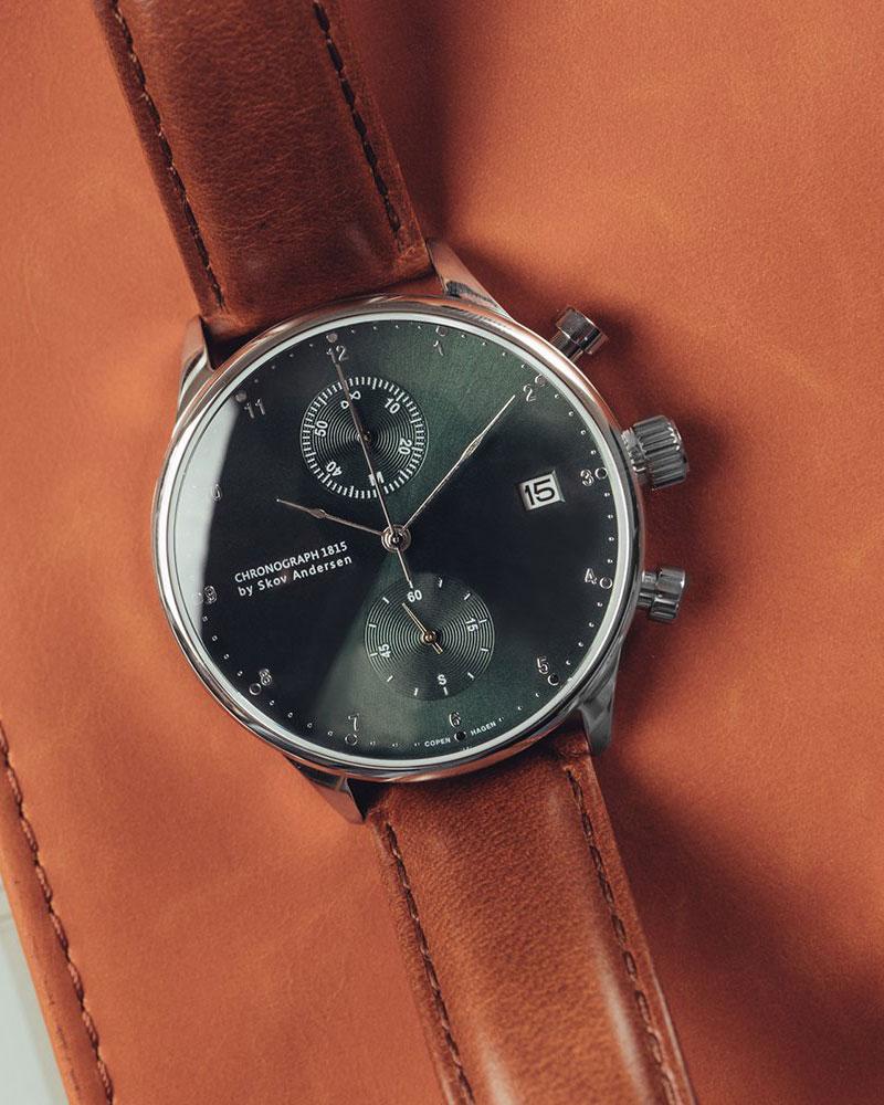 1815 Chronograph, Steel / Green Sunray