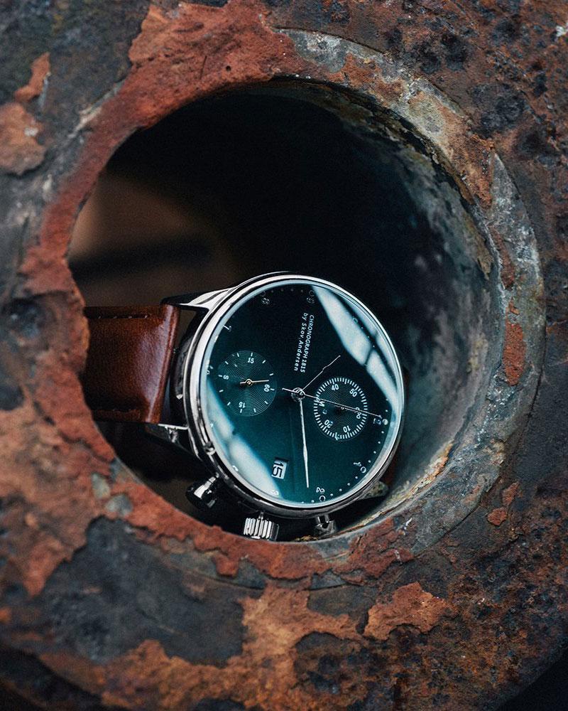 1815 Chronograph, Steel / Green Sunray