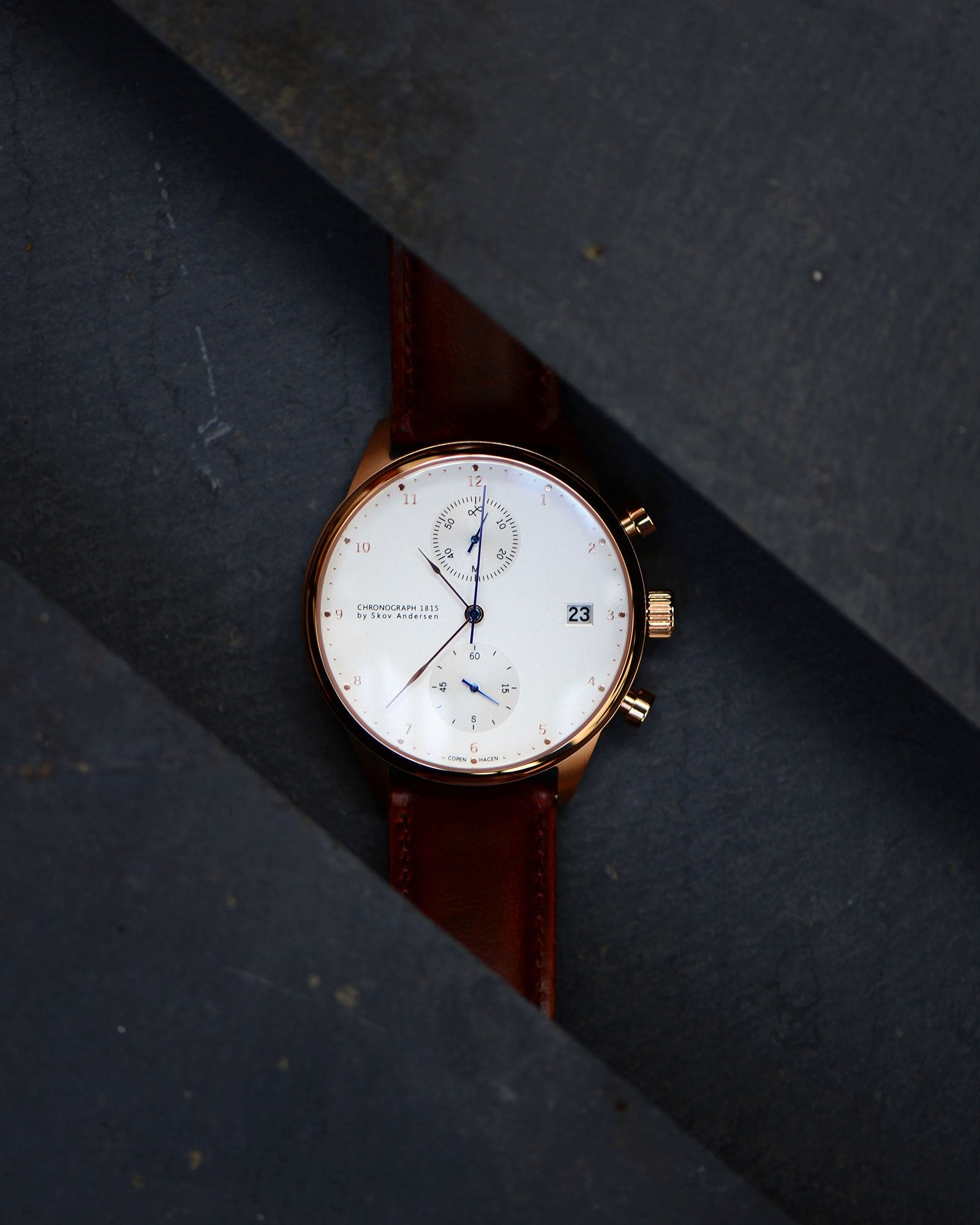 1815 Chronograph, Rose Gold / White