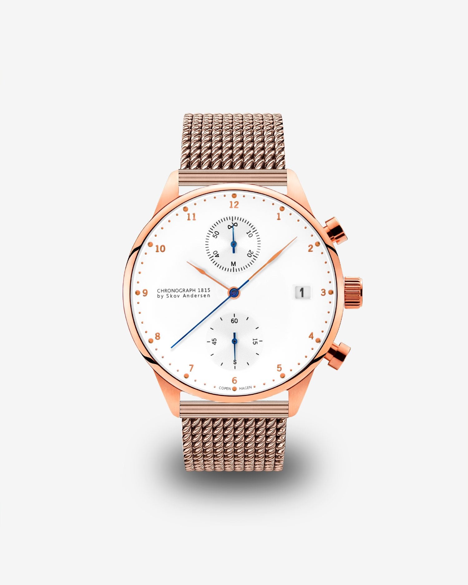 1815 Chronograph, Rose Gold / White