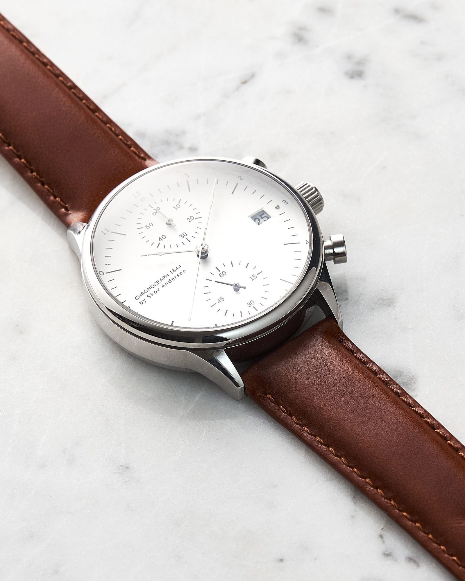 1844 Chronograph, Steel / White