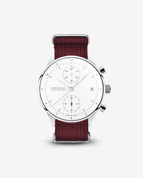 1844 Chronograph, Steel / White