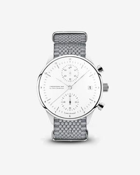 1844 Chronograph, Steel / White