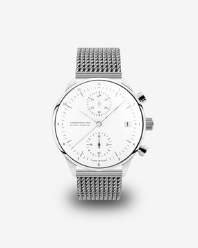 1844 Chronograph, Steel / White