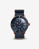 About Vintage - 1926 Automatic, Rose Gold / Blue Vintage #Strap_Blue Nato