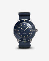 About Vintage - 1926 Automatic, Steel / Blue Vintage #Strap_Blue Nato