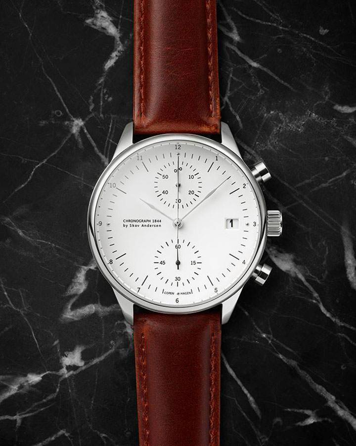 1844 Chronograph, Steel / White