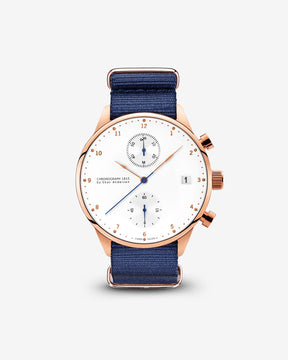 1815 Chronograph, Rose Gold / White