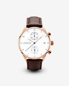 1815 Chronograph, Rose Gold / White