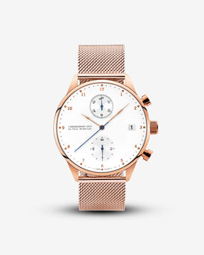 1815 Chronograph, Rose Gold / White