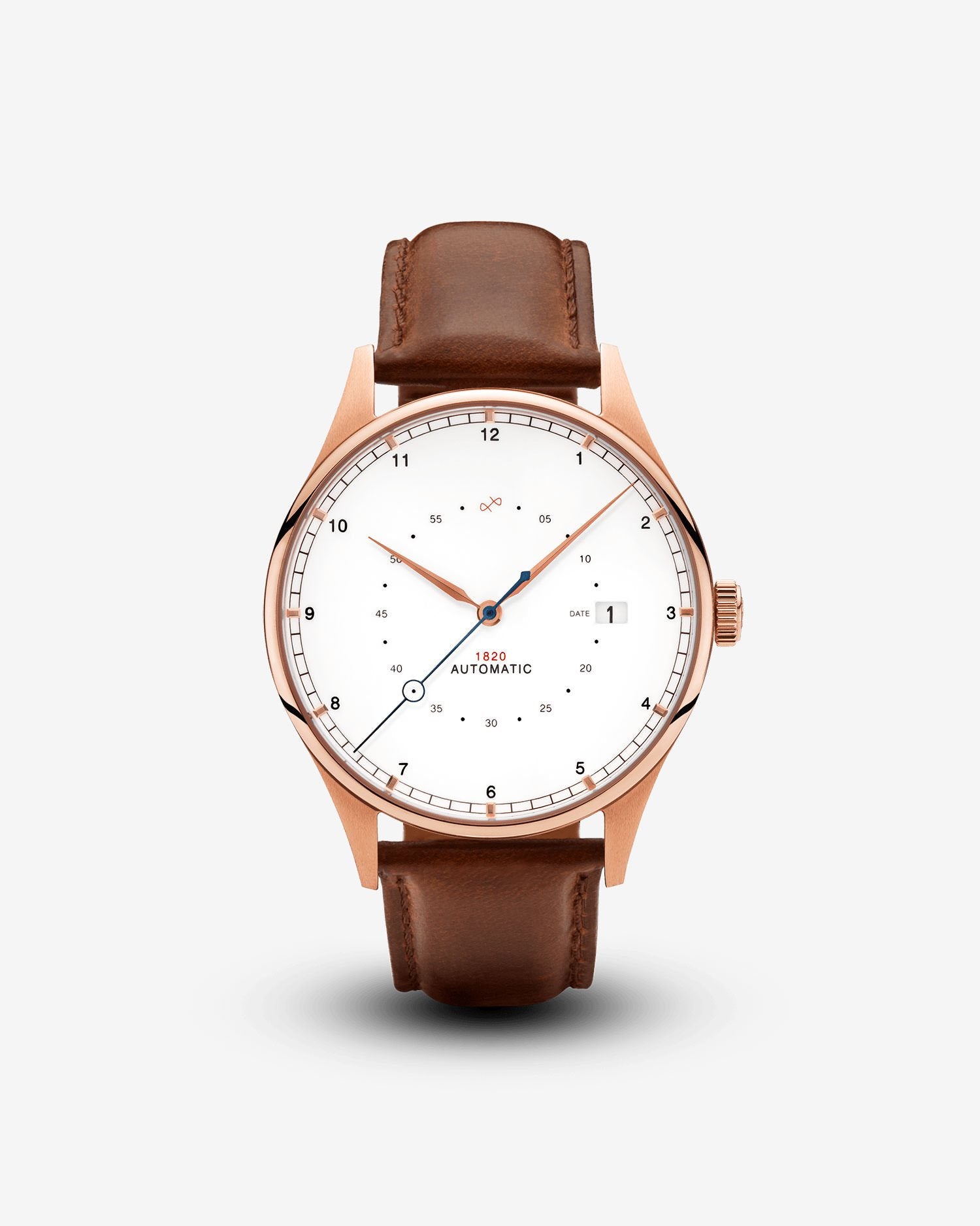 1820 Automatic, Rose Gold / White