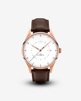 About Vintage - 1820 Automatic, Rose Gold / White #Color_Dark Brown