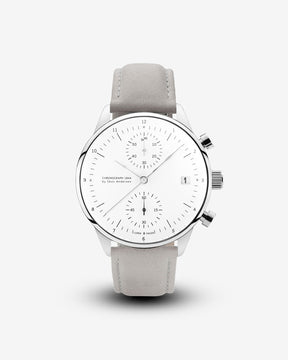 1844 Chronograph, Steel / White