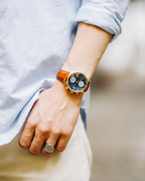 About Vintage - 1815 Chronograph, Gold / Blue Turtle Red (Limited edition) 