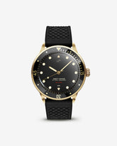 About Vintage - 1926 At'sea, Gold / Black Vintage #Strap_Black Silicone