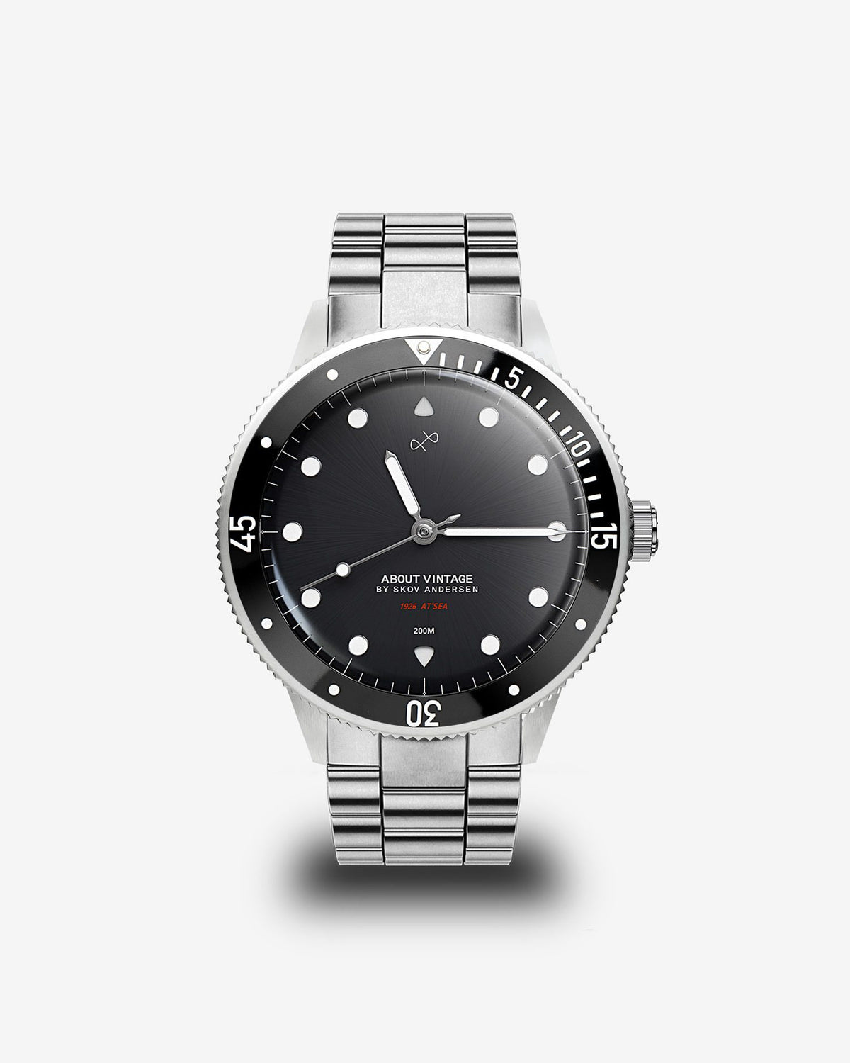 About Vintage - 1926 At'sea, Steel / Black – 42mm #Strap_3-Link