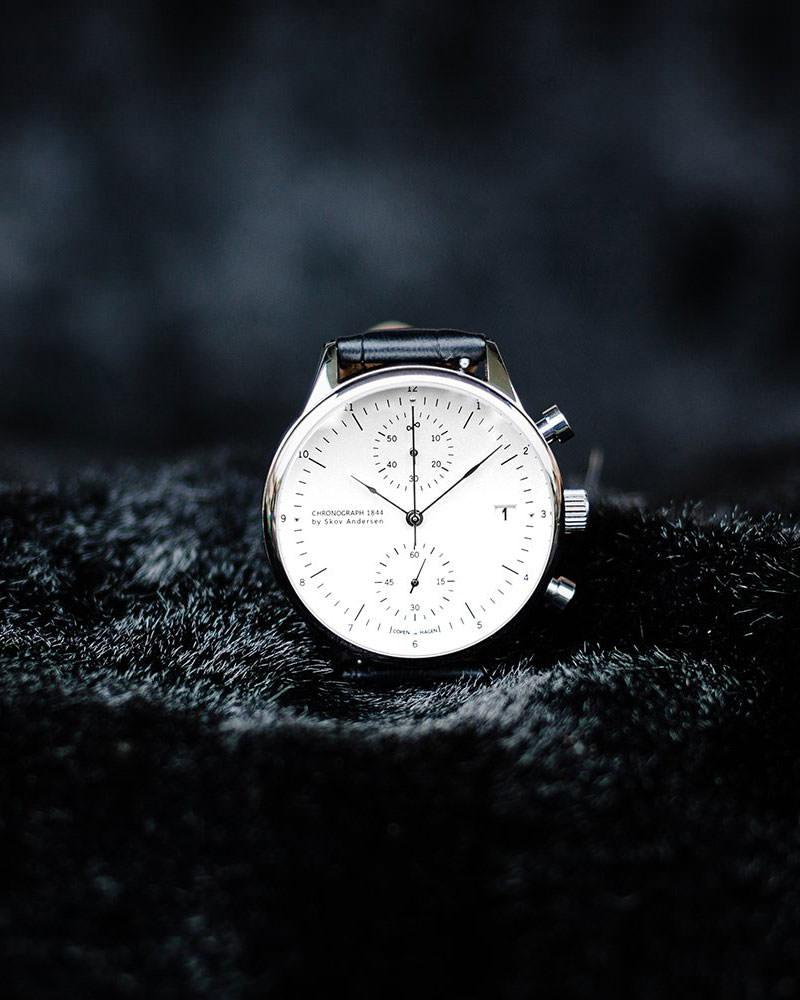About Vintage - 1844 Chronograph, Steel / White