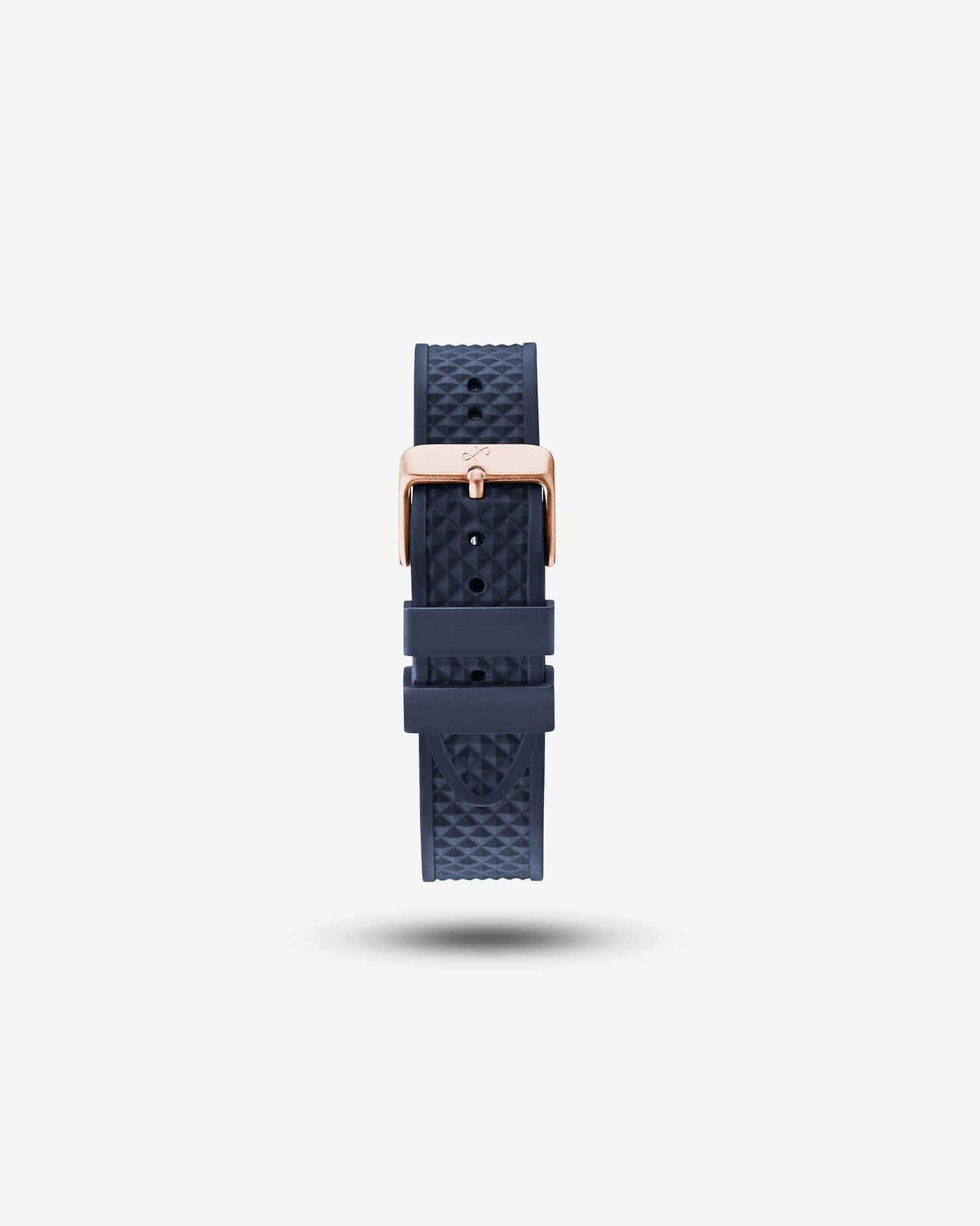 About Vintage - Pin Buckle - Blue Silicone 