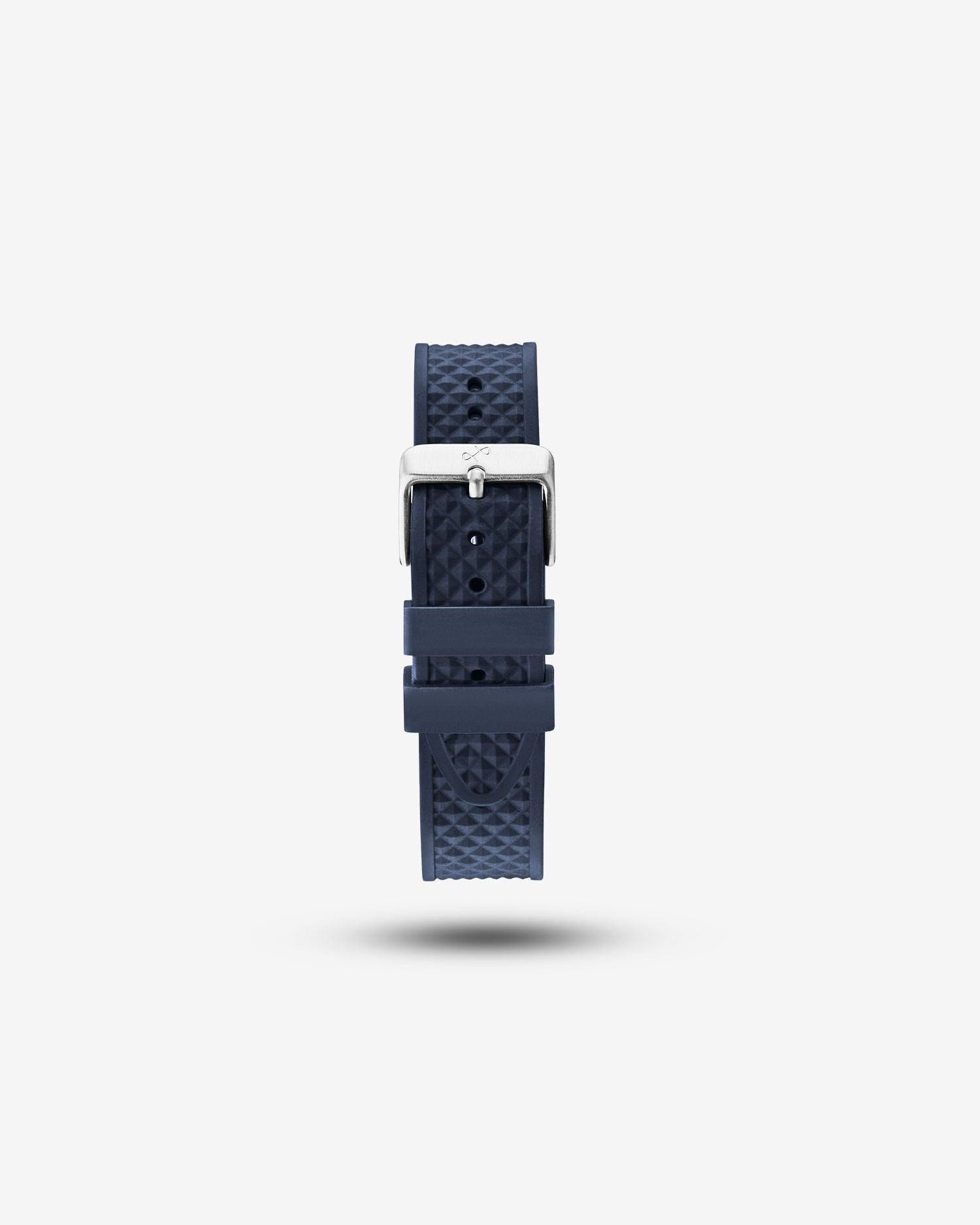 About Vintage - Pin Buckle - Blue Silicone 