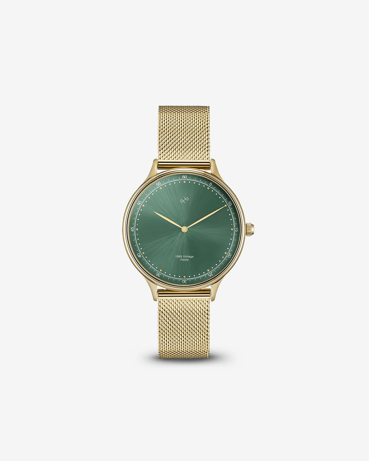 About Vintage - 1969 Petite, Gold / Green Sunray #Strap_Mesh Gold