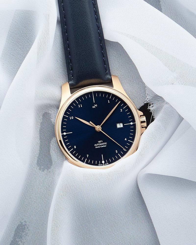 1971 Automatic, Rose Gold / Night Blue - Swiss Made