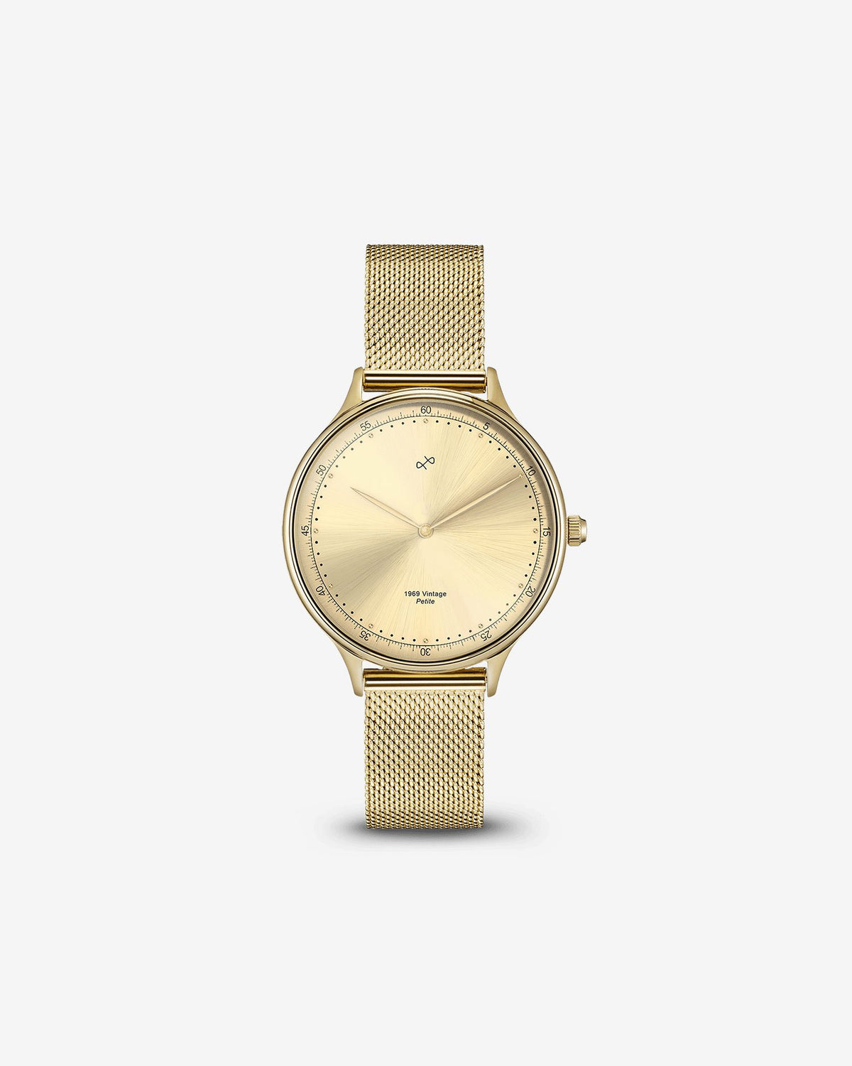 About Vintage - 1969 Petite, Gold / Gold Sunray #Strap_Mesh Gold
