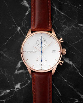 1815 Chronograph, Rose Gold / White