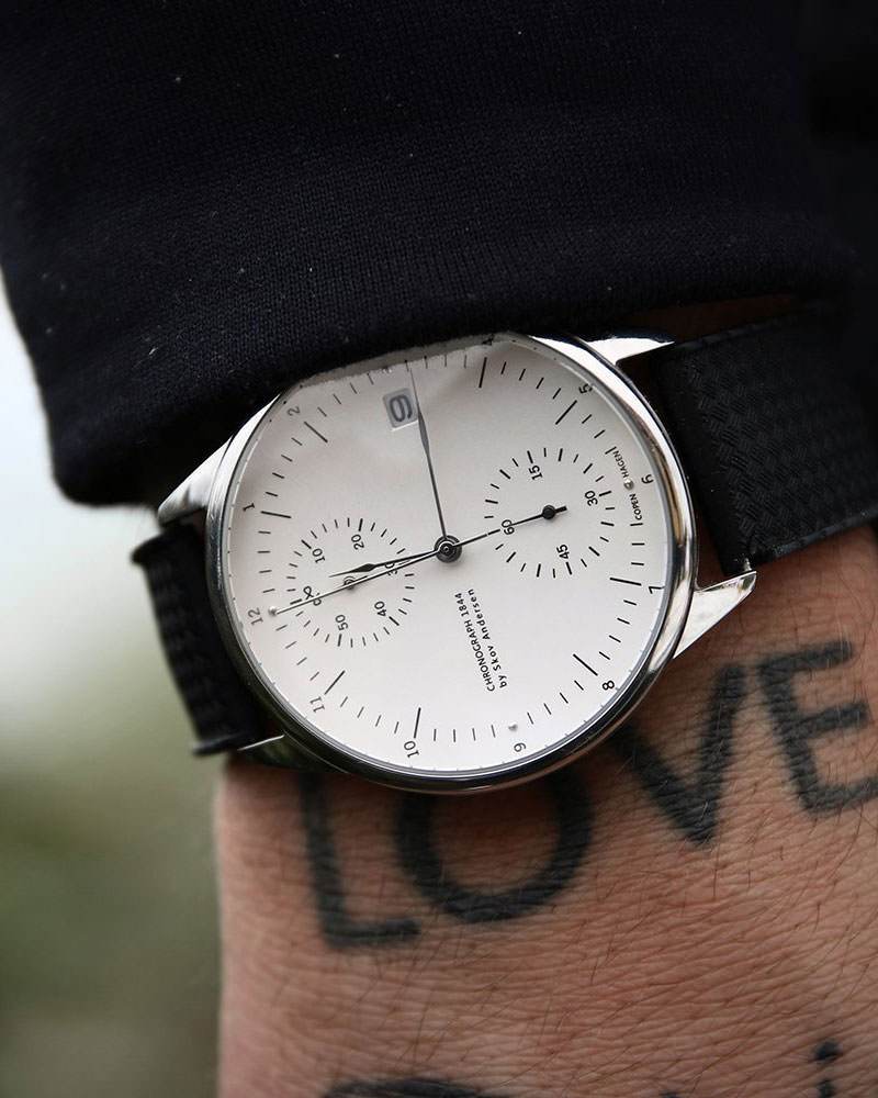 1844 Chronograph, Steel / White