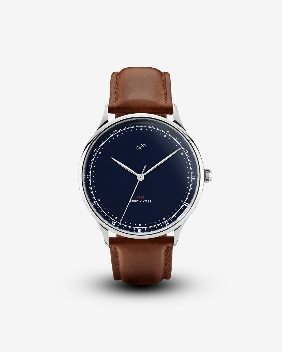About Vintage - 1969 Vintage, Steel / Midnight Blue - Special Edition #Strap_Brown